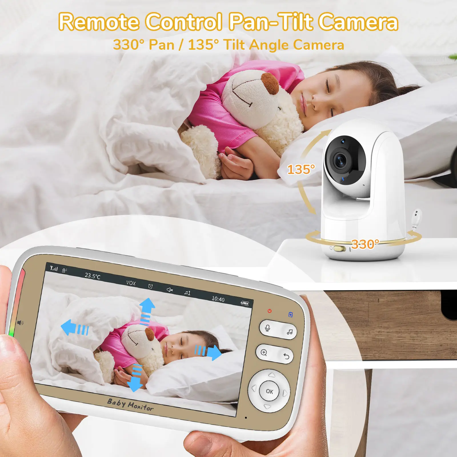 VB803 PRO 베이비 모니터, 2pcs 줌 카메라, - Audio Music For Video 리뷰 및 가격