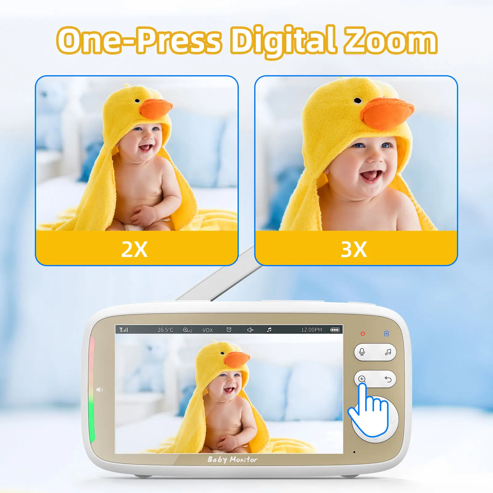 VB803 PRO 베이비 모니터, 2pcs 줌 카메라, - Audio Music For Video 리뷰 및 가격