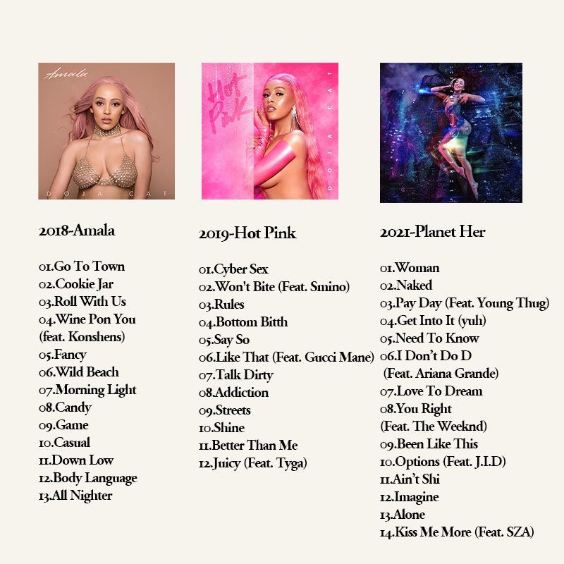 Doja Cat 6CD 음악 앨범 컬렉션, CD만, 무 - Audio Music Cd 리뷰 및 가격