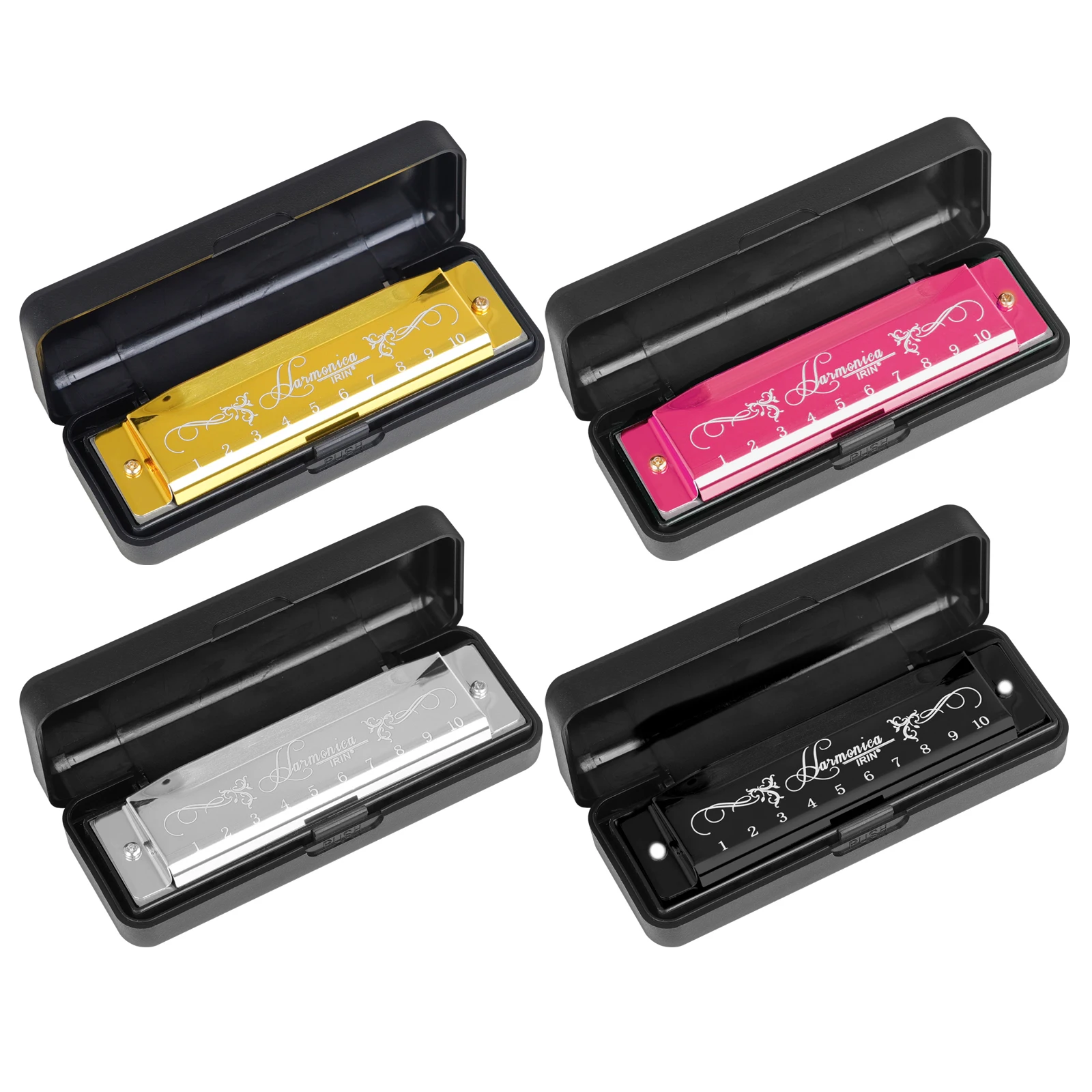 IRIN 10 홀 10 톤 하모니카 다채로운 C 키 하 - Harmonica 10 Hole 리뷰 및 가격
